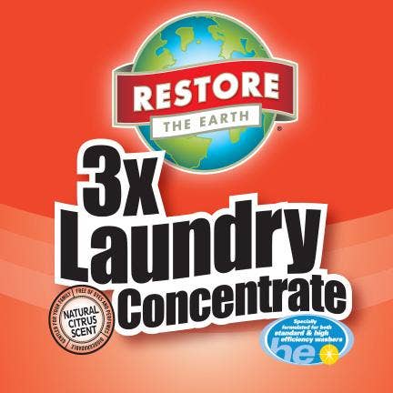 Restore Naturals 3X Laundry Concentrate (Non-Toxic, biodegradable) - Made in the USA