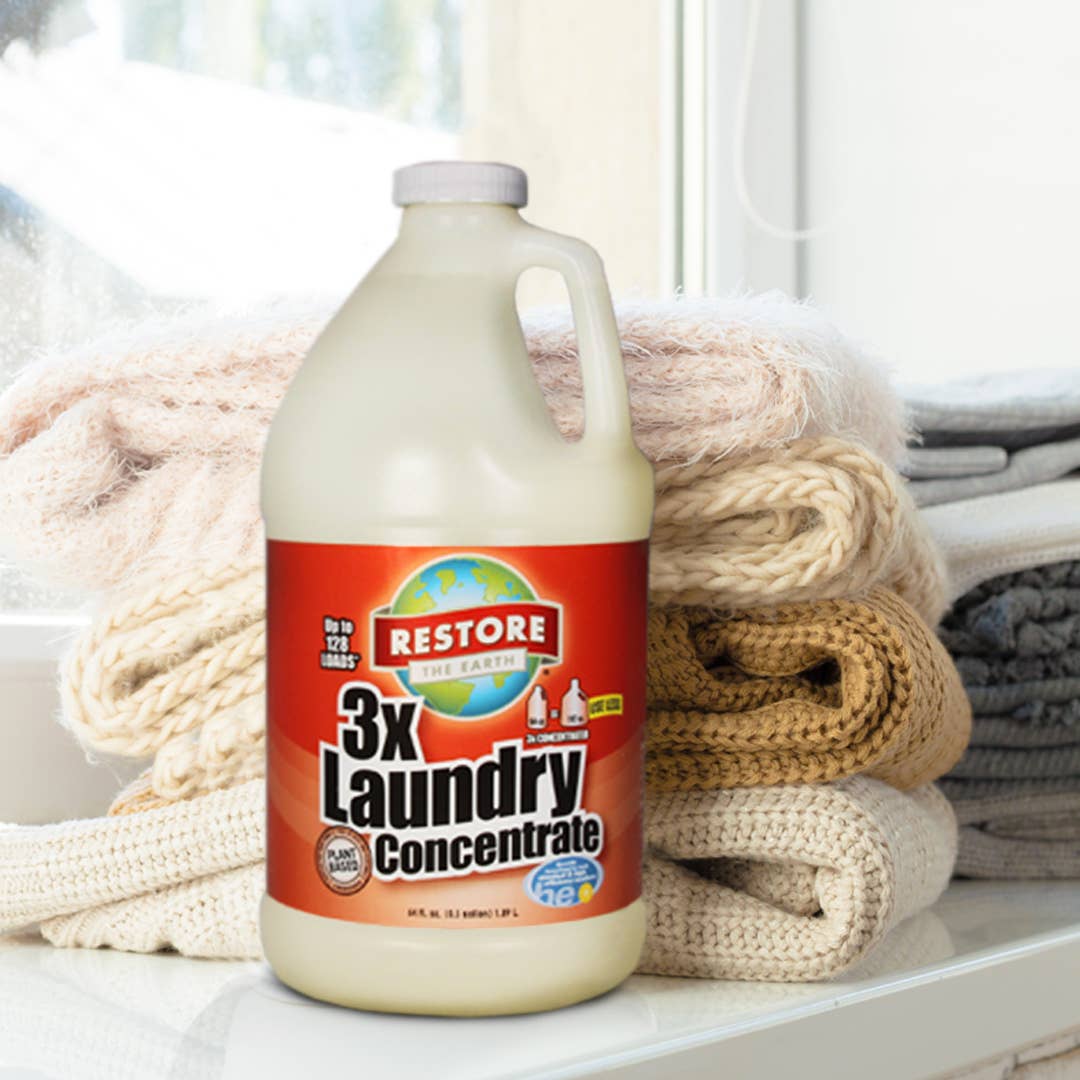 Restore Naturals 3X Laundry Concentrate (Non-Toxic, biodegradable) - Made in the USA