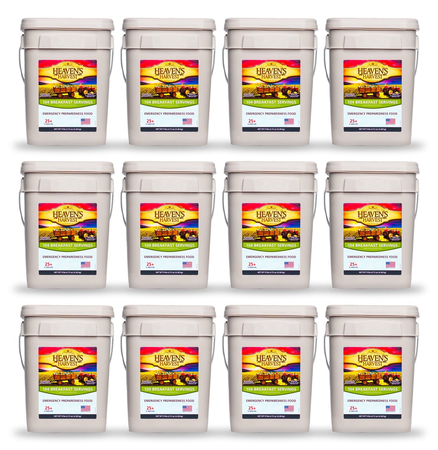 Breakfast Bucket - 1 Person 1 Month - 104 Servings - Emergency Survival Food Kit