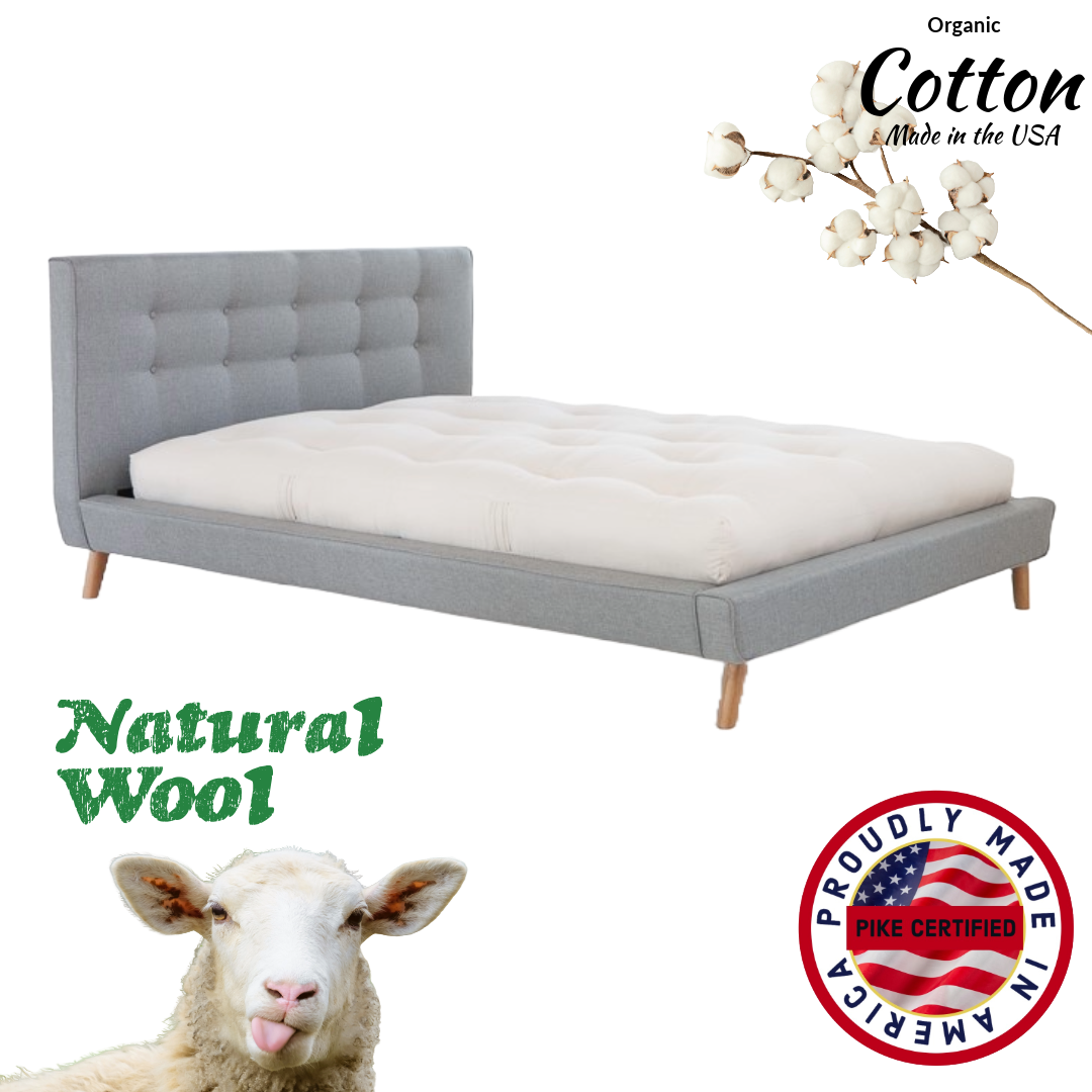 Cotton & Wool Filled Mattress - No Springs - No foam - Made in the USA