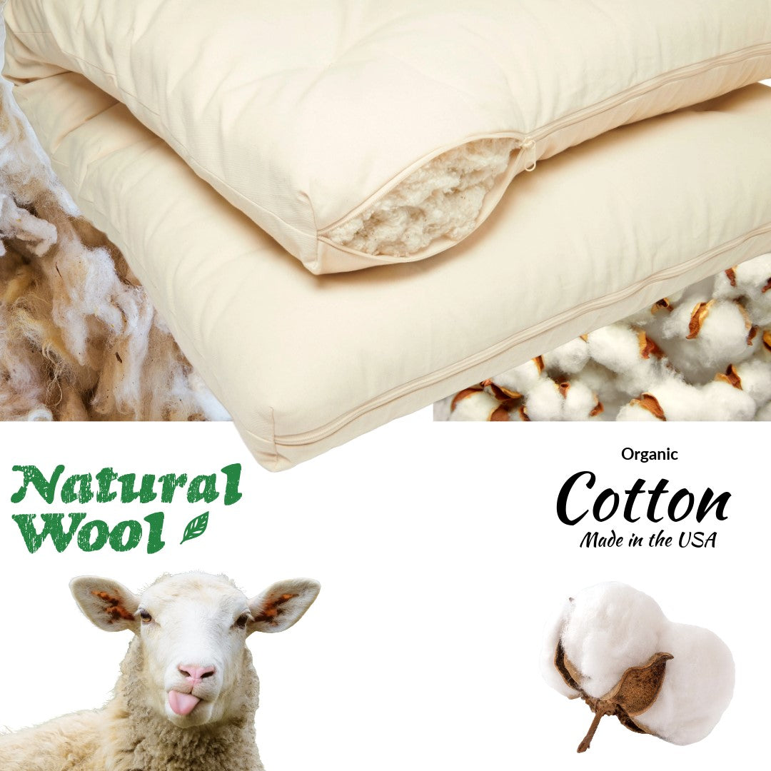 Cotton & Wool Filled Mattress - No Springs - No foam - Made in the USA