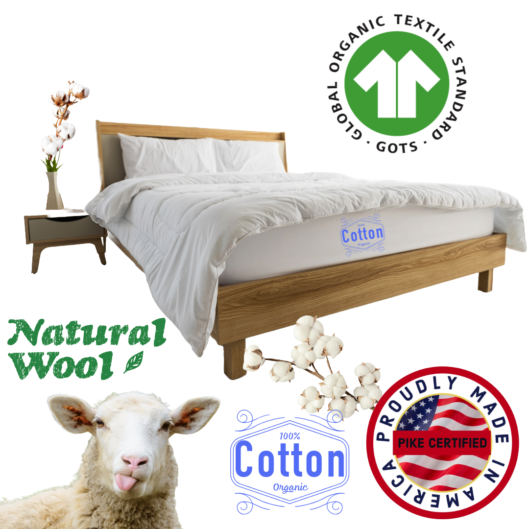 Cotton & Wool Filled Mattress - No Springs - No foam - Made in the USA