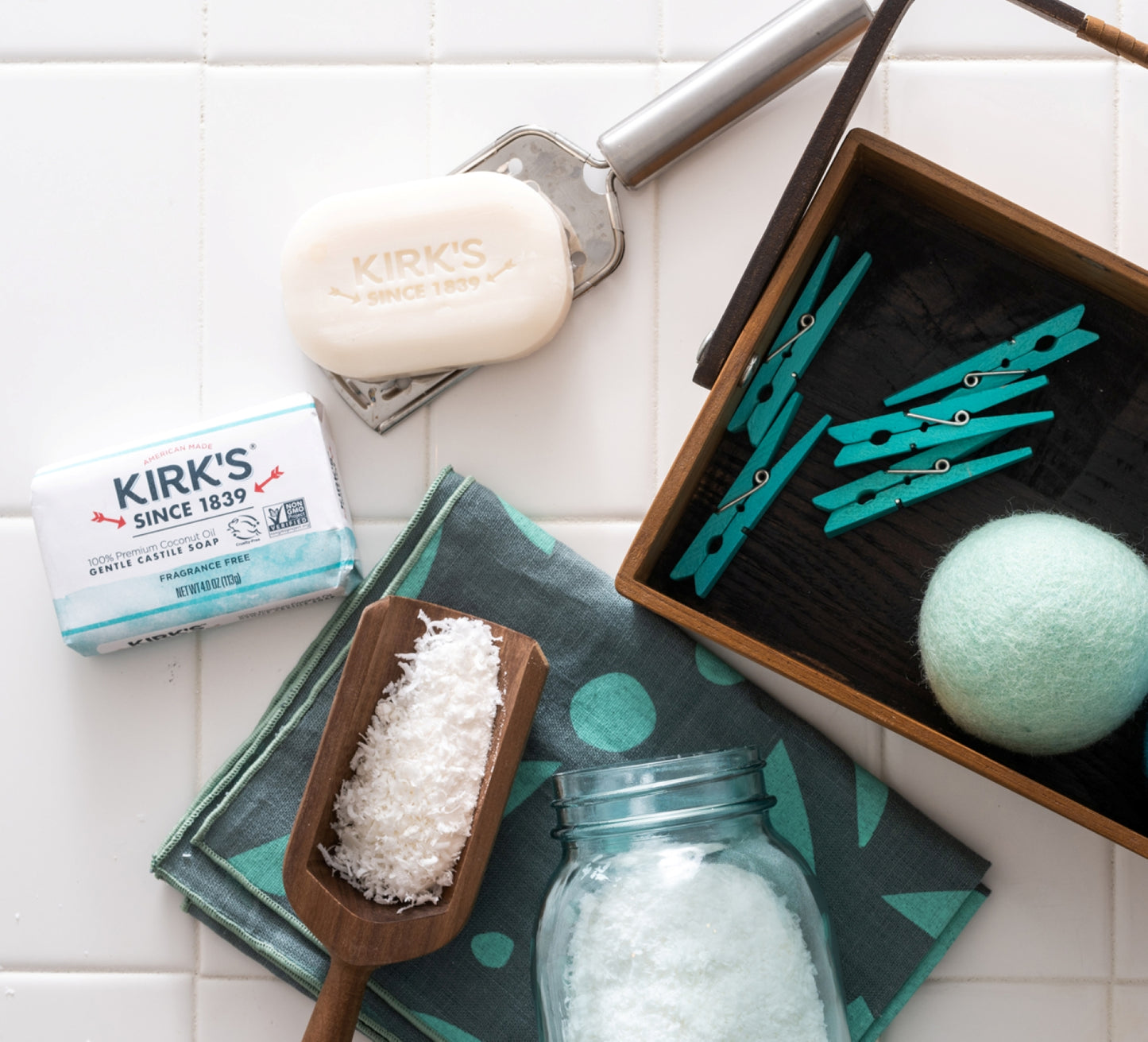 Kirk's Castile Soap - Fragrance Free Traditional Bar Soap - Gentle for Sensitive Skin