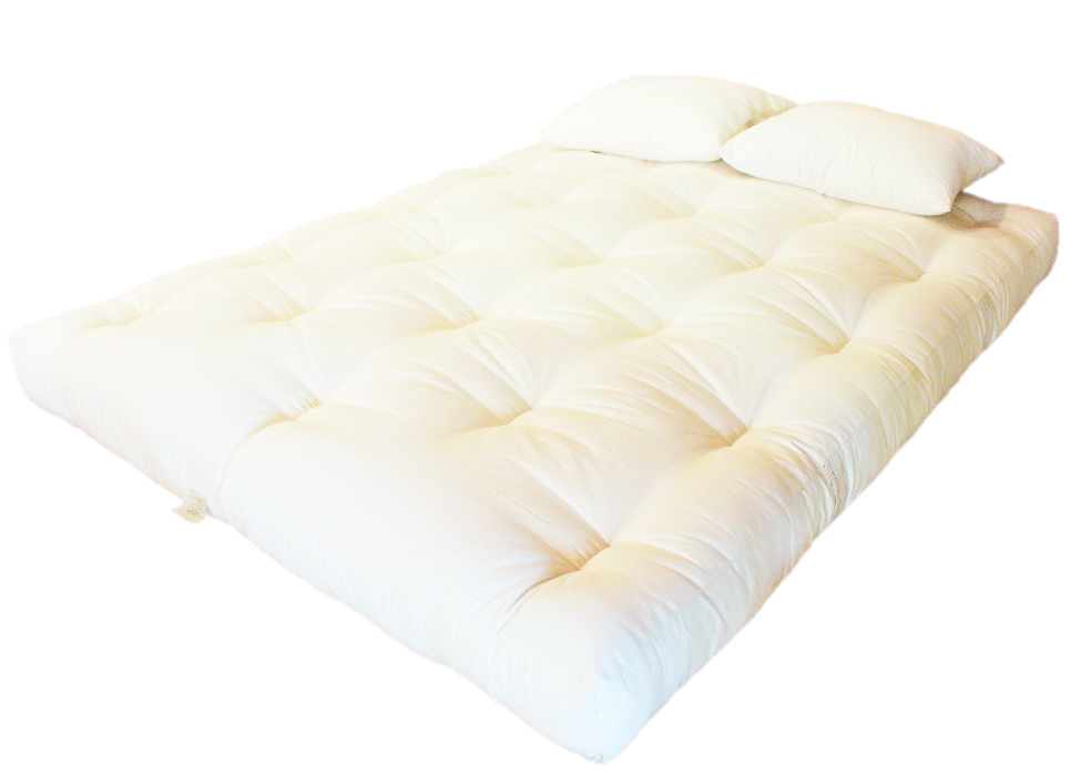 Cotton & Wool Filled Mattress - No Springs - No foam - Made in the USA