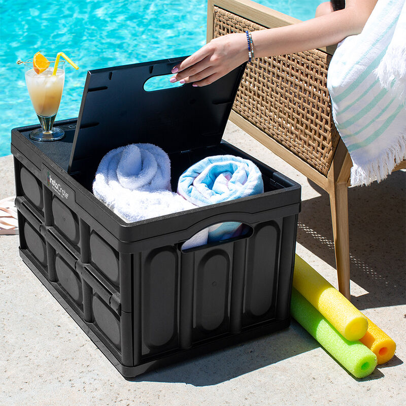 InstaCrate - Foldable crate - Better than Grocery Bags - Made in the USA! 12gal