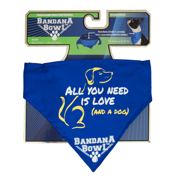 Bandana Bowl - Portable water bowl in a bandana