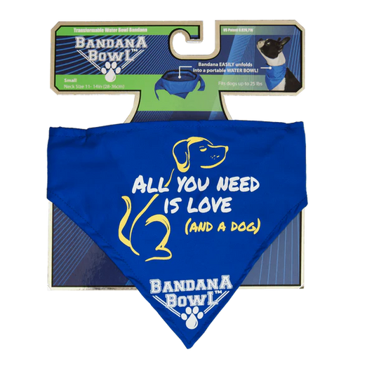 Bandana Bowl - Portable water bowl in a bandana