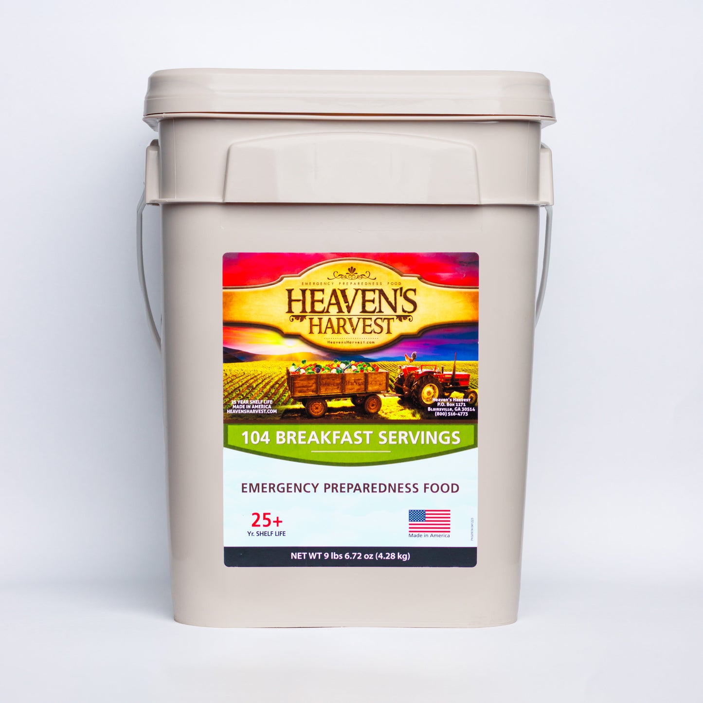 Breakfast Bucket - 1 Person 1 Month - 104 Servings - Emergency Survival Food Kit