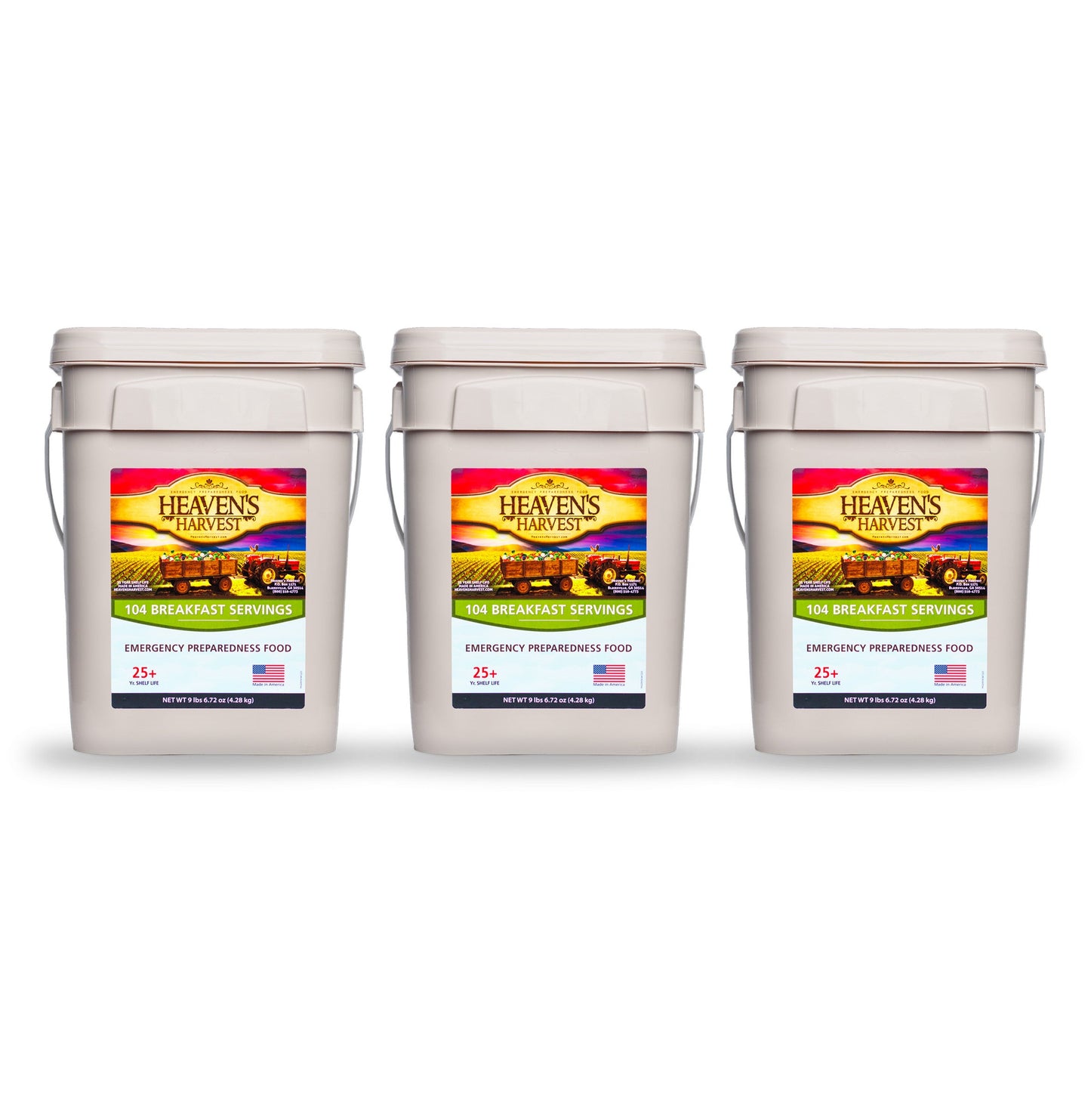 Breakfast Bucket - 1 Person 1 Month - 104 Servings - Emergency Survival Food Kit