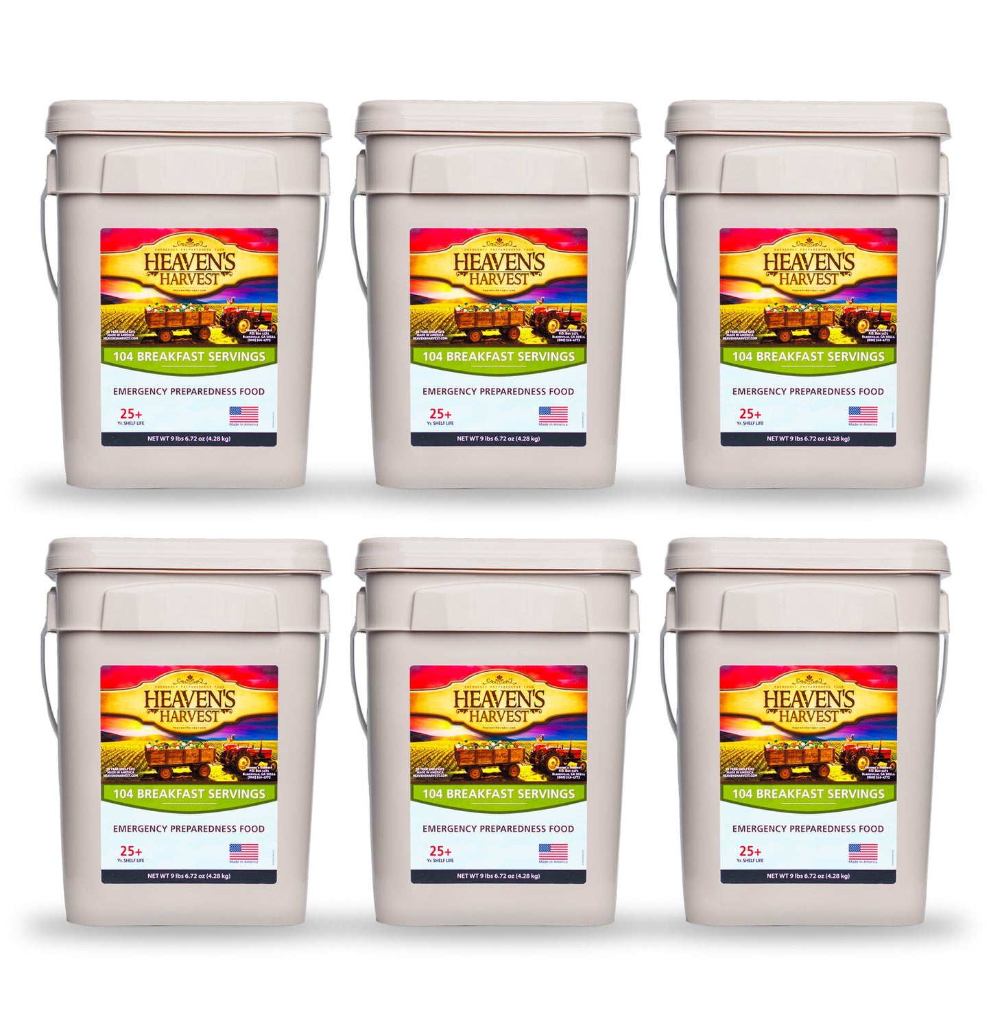 Breakfast Bucket - 1 Person 1 Month - 104 Servings - Emergency Survival Food Kit