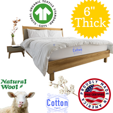 Load image into Gallery viewer, Cotton &amp; Wool Filled Boulder Firm Mattress - No Springs - No foam - Made in the USA
