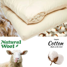 Load image into Gallery viewer, Cotton &amp; Wool Filled Mattress - No Springs - No foam - Made in the USA
