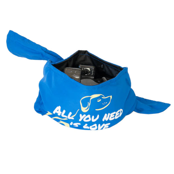 Bandana Bowl - Portable water bowl in a bandana