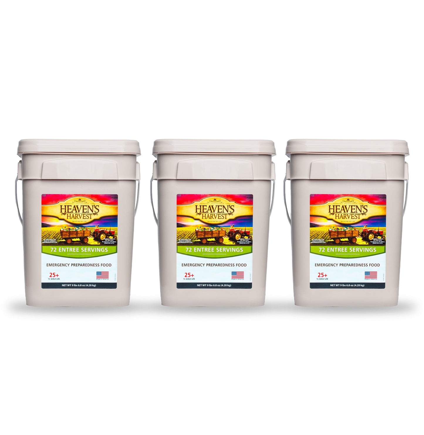 Entree Bucket  - 1 Person 1 Month - 72 Servings - Emergency Survival Food Kit