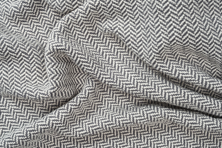 Organic Cotton Herringbone Weave Blanket - 100% American Organic Cotton