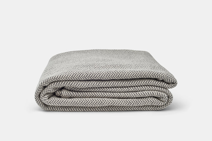 Organic Cotton Herringbone Weave Blanket - 100% American Organic Cotton