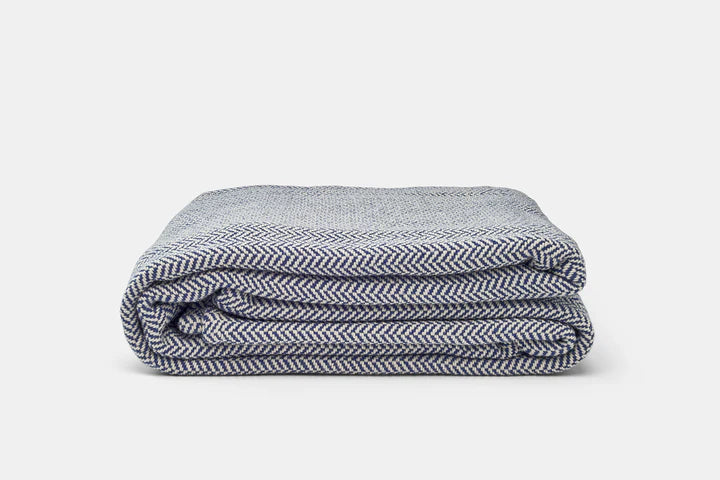 Organic Cotton Herringbone Weave Blanket - 100% American Organic Cotton