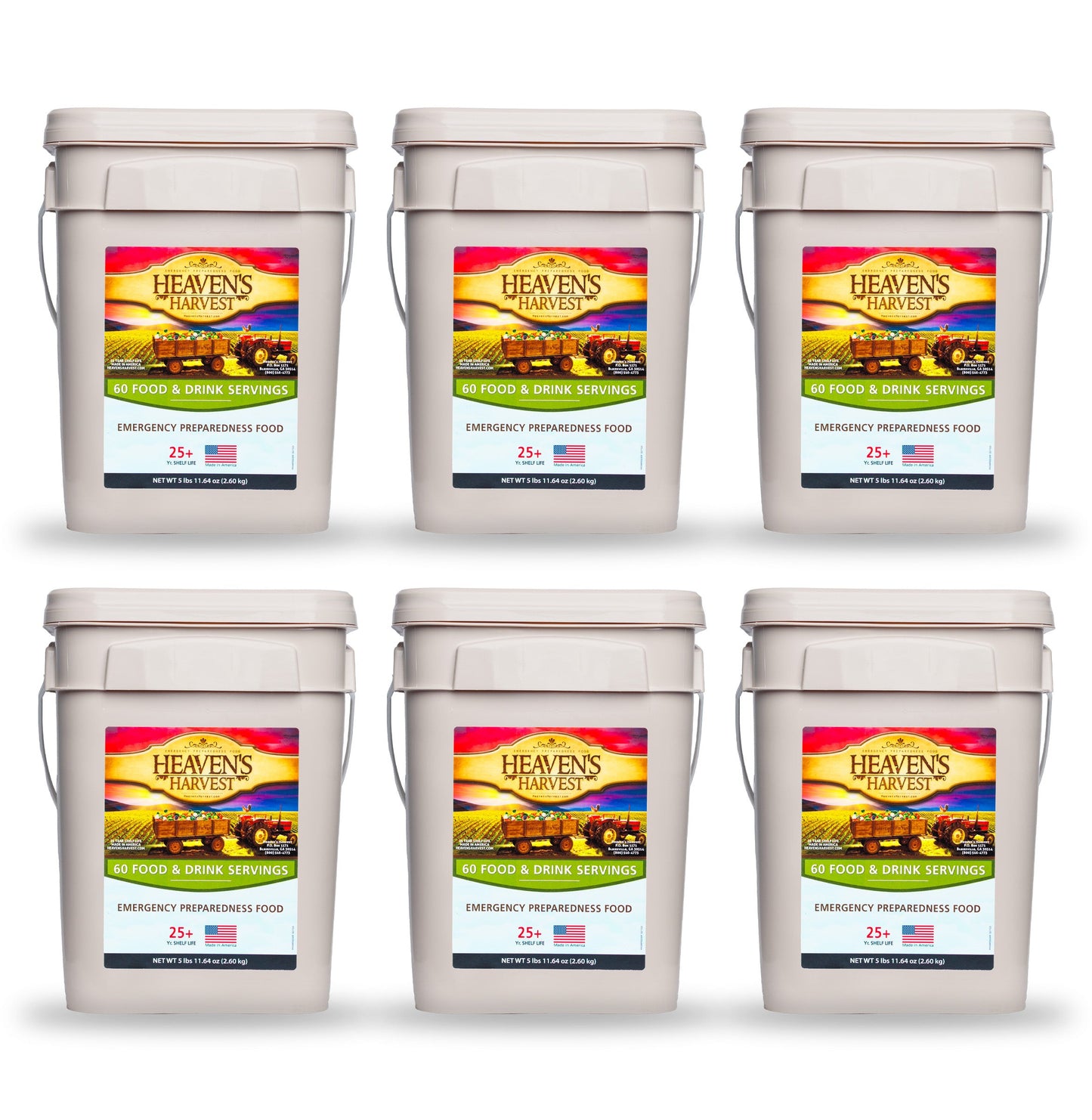 1 Week Kit -Starter Food & Drink Bucket - 1 Person 1 Week - 60 Servings - Emergency Survival Food Kit