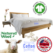 Load image into Gallery viewer, Cotton &amp; Wool Filled Mattress - No Springs - No foam - Made in the USA
