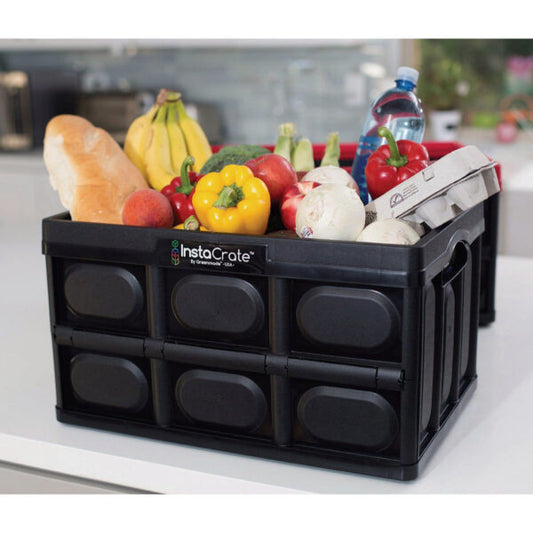 InstaCrate - Foldable crate - Better than Grocery Bags - Made in the USA! 12gal