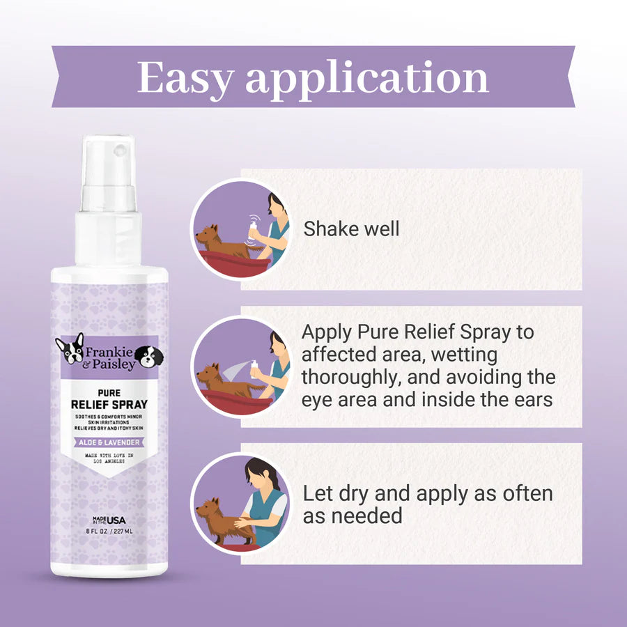 Frankie & Paisley Itch Relief Spray for dogs! Soothing - Made in the USA