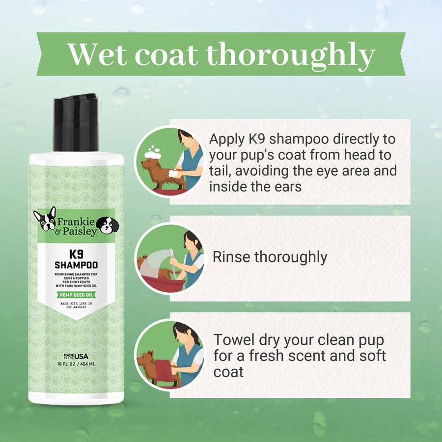 Frankie & Paisley K9 Shampoo - Soothing, Natural shampoo USA Made