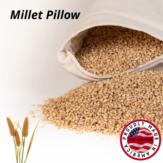 USA Made Millet Hull Pillow - Natural Pillow -Custom firmness