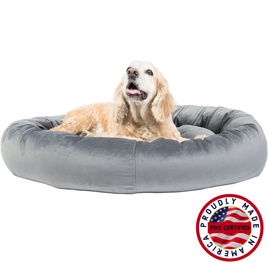 USA Made Robertson Round Dog Bed - Luxurious Plush Pet Bed