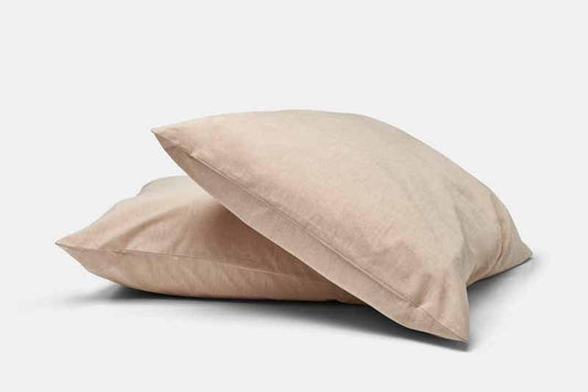 Linen Colored Cotton Bed Pillowcases - Made in the USA