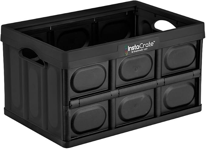 InstaCrate - Foldable crate - Better than Grocery Bags - Made in the USA! 12gal