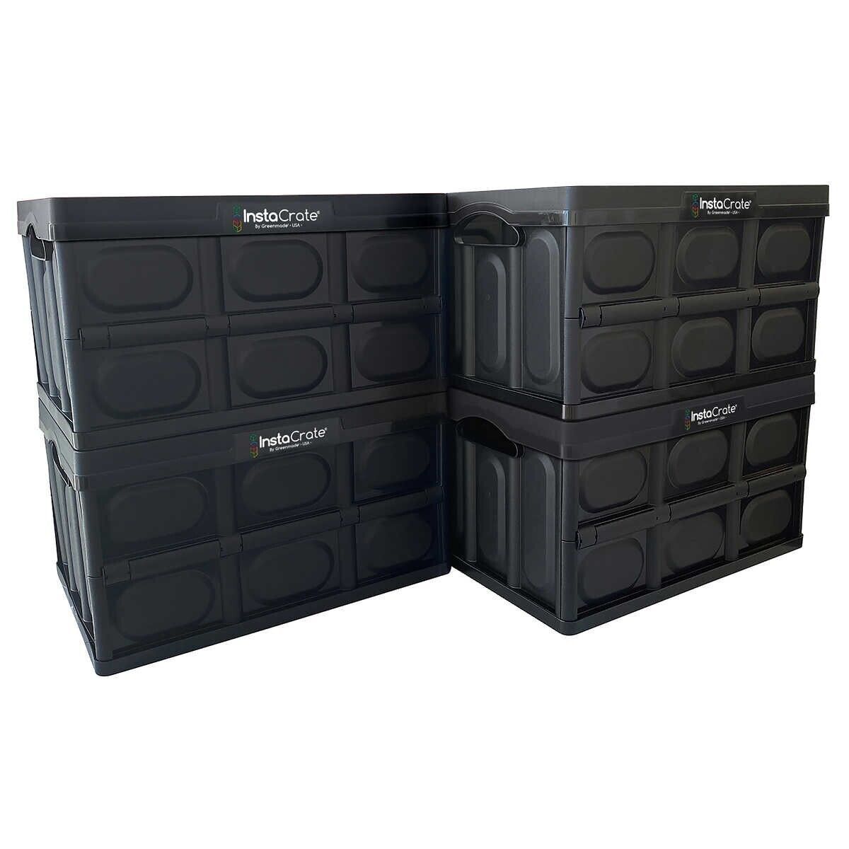 InstaCrate - Foldable crate - Better than Grocery Bags - Made in the USA! 12gal