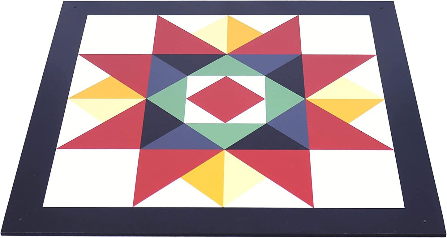 Hand-Painted Barn Quilt pattern Wall Decor - Washington Star Design
