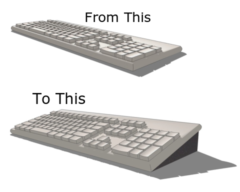 Dr. Handy's Keyboard Wedge - Computer keyboard's Best Ergonomic Angle